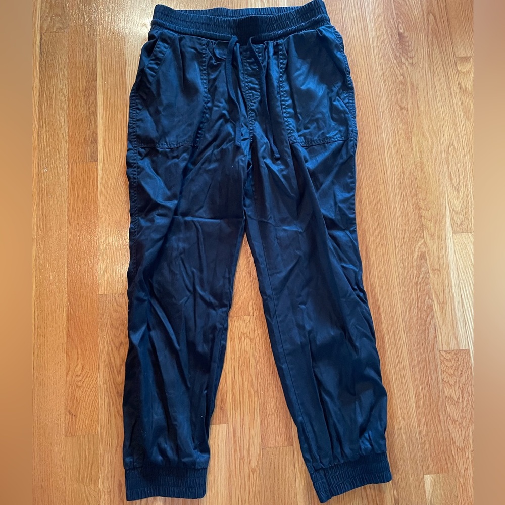Black cargo style joggers